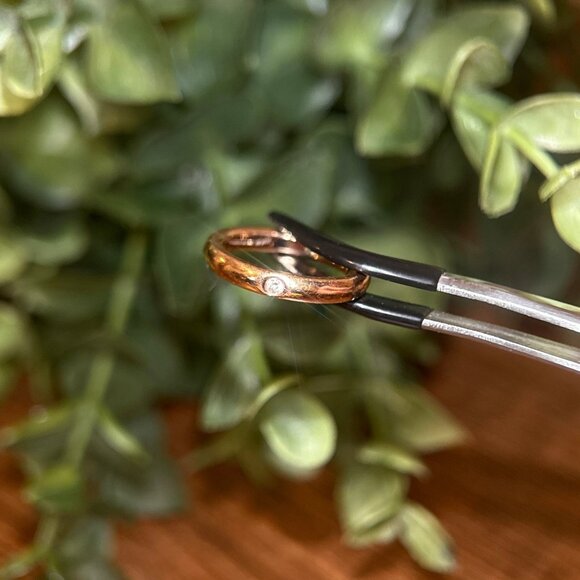 T&Co. 18k Gold Peretti Diamond Band Ring - Picture 6 of 11